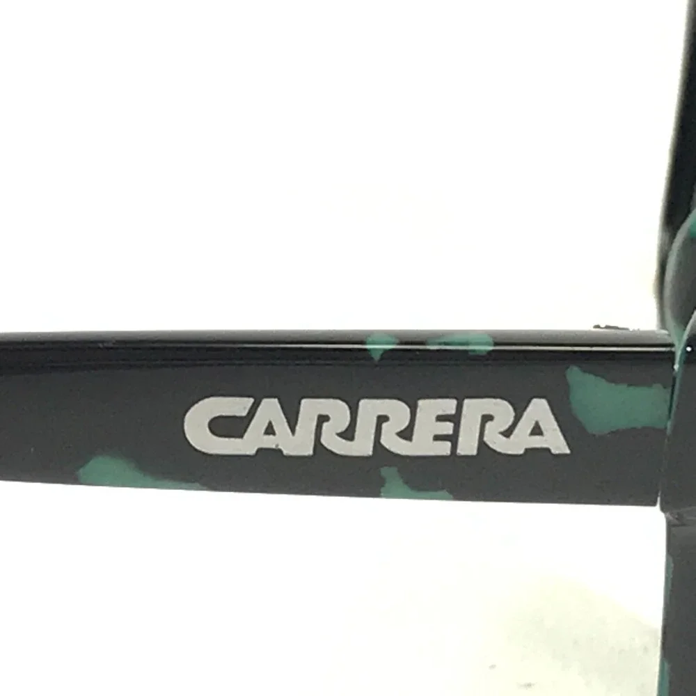 Vintage Carrera Sunglasses 5447 95 Black Green Tiger Striped Frames Blue Mirror